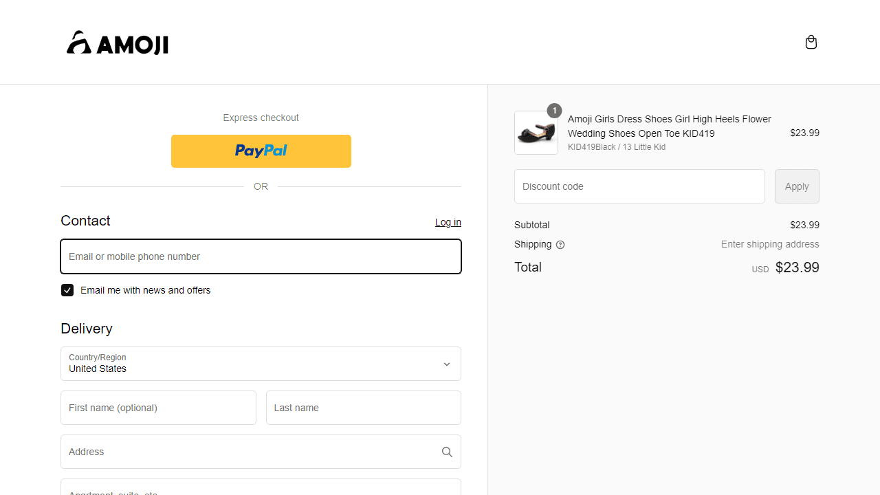 How to apply Amoji coupon code